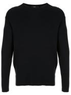 Bassike Transeasonal Ribbed Knit Sweater - Black