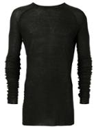 Haider Ackermann Long Sleeved T-shirt, Men's, Size: Small, Black, Rayon/cotton/nylon
