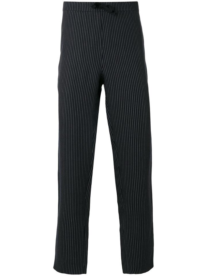 Harmony Paris - Striped Drawstring Waist Joggers - Men - Ramie/lyocell - 50, Blue, Ramie/lyocell