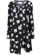 Derek Lam 10 Crosby Long Sleeve Shift Dress With Asymmetrical Hem -