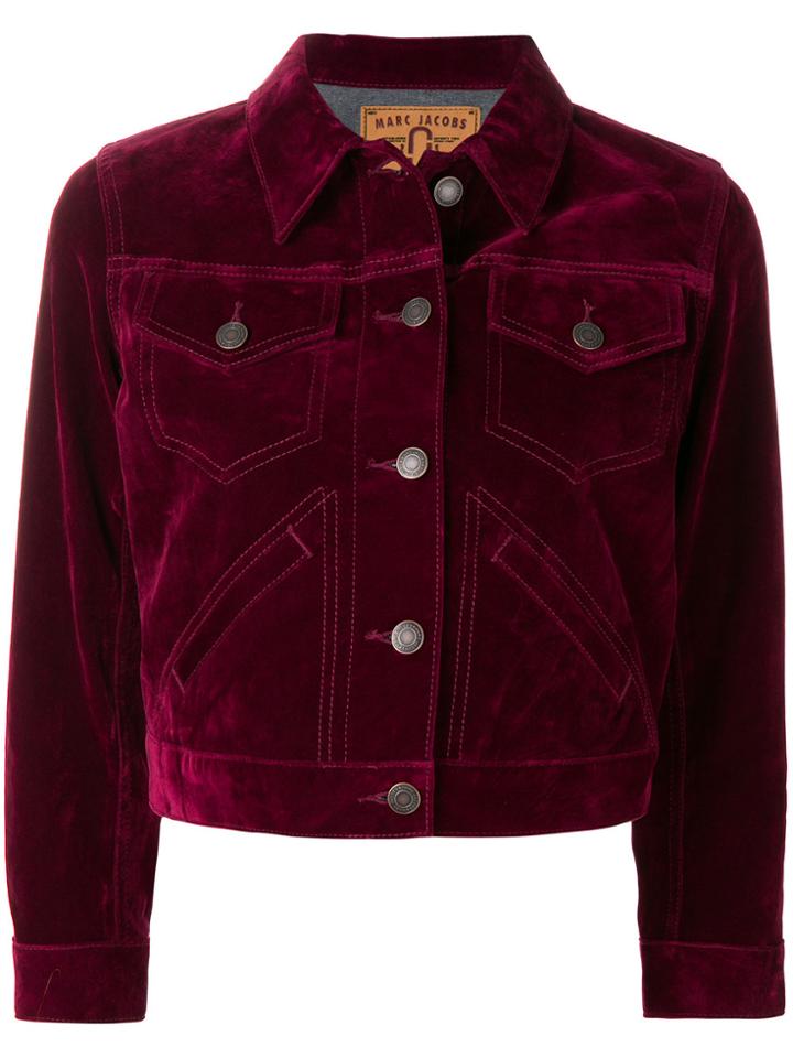 Marc Jacobs Shrunken Denim Jacket - Red