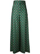 Muller Of Yoshiokubo - Tile Print Trousers - Women - Cotton/lyocell - 38, Grey, Cotton/lyocell