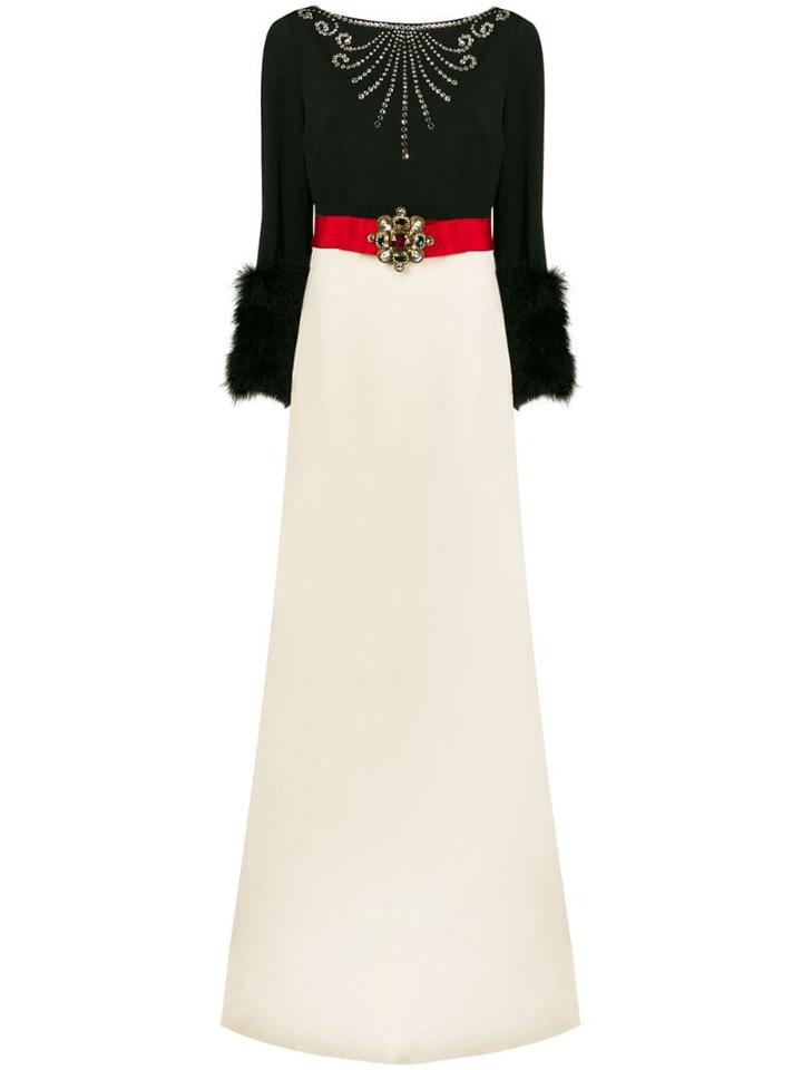 Gucci Embellished Long Dress - Black
