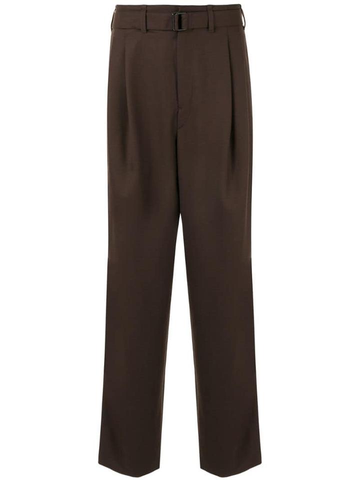 Lemaire Unisex Pleated Pants - Brown