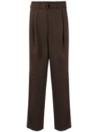 Lemaire Unisex Pleated Pants - Brown