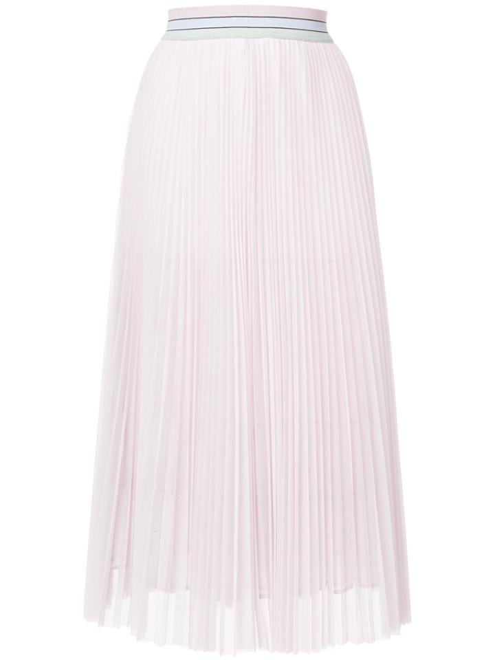 Marc Cain Fitted Pleated Skirt - Pink & Purple