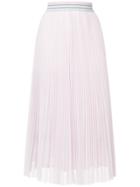 Marc Cain Fitted Pleated Skirt - Pink & Purple