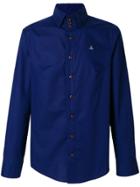Vivienne Westwood Man Logo Embroidered Shirt - Blue