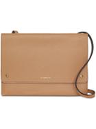 Burberry Leather Pouch With Detachable Strap - Neutrals