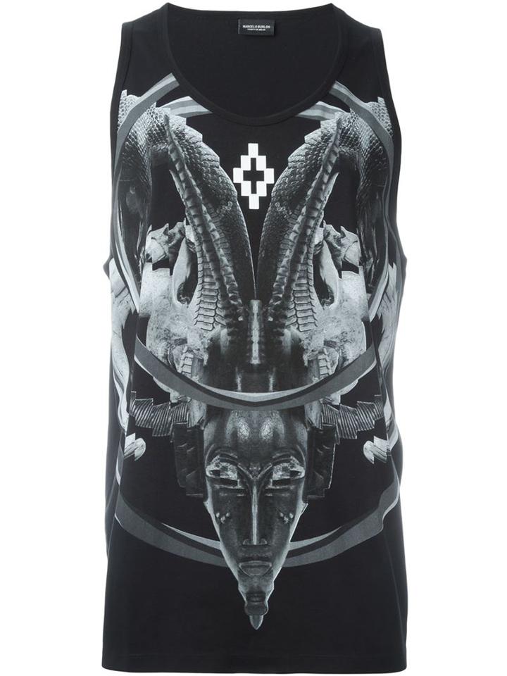 Marcelo Burlon County Of Milan Aurora Tank Top, Men's, Size: S, Black, Cotton