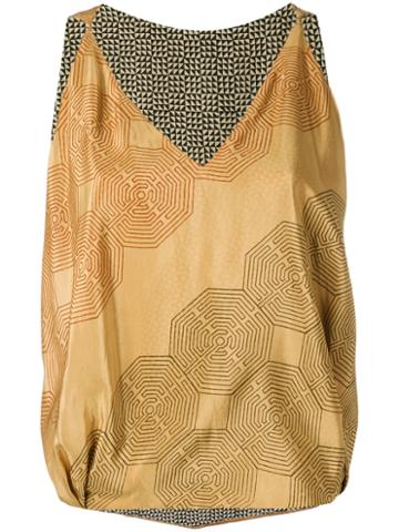 Reversible Printed Tank - Women - Silk - One Size, Nude/neutrals, Silk, Volantis G.v. Majil
