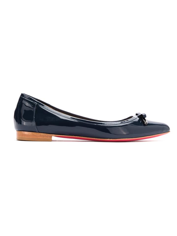 Zeferino Patent Leather Ballerina Flats - Blue