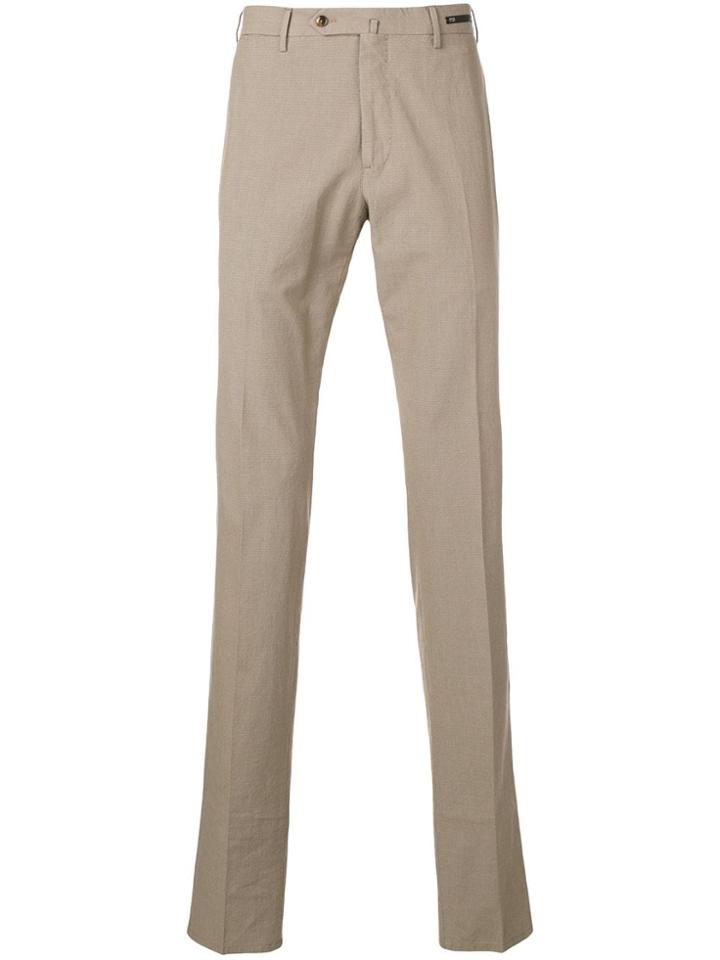 Pt01 Classic Slim-fit Trousers - Neutrals