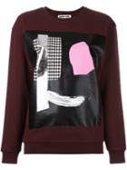 Mcq Alexander Mcqueen Abstract Face Print Sweatshirt, Women's, Size: Small, Pink/purple, Cotton
