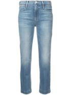 Frame Denim Cropped Faded Jeans - Blue