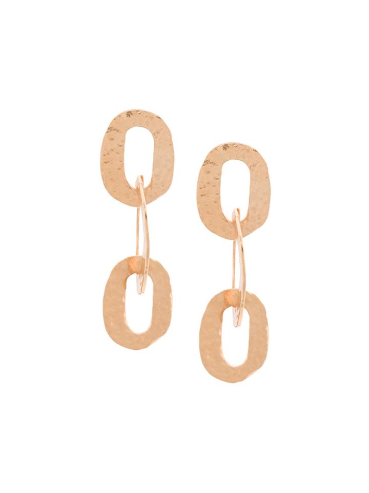 Oscar De La Renta Chain Link Drop Earrings - Yellow & Orange