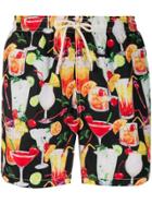 Mc2 Saint Barth Cocktails Print Swim Shorts - Black