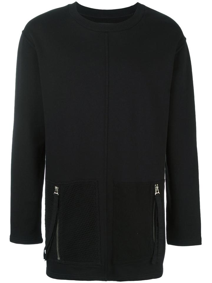 Blood Brother - Zipped Mesh Pocket Sweatshirt - Men - Cotton - S, Black, Cotton