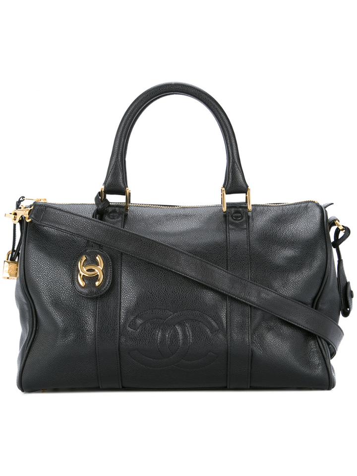 Chanel Vintage Small 2way Luggage Bag - Black