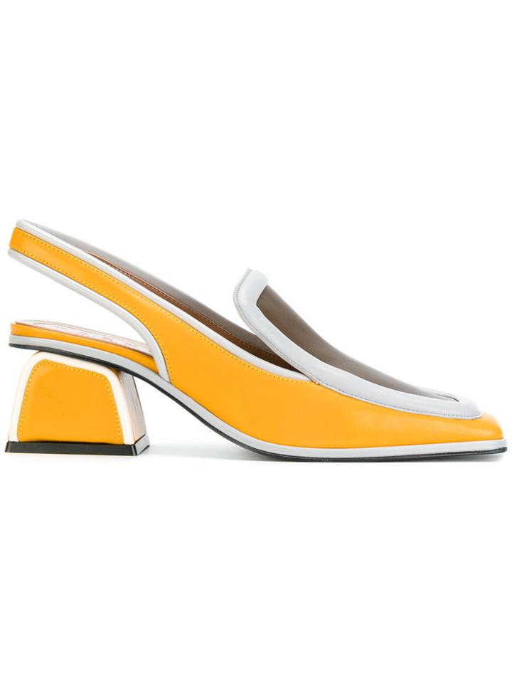 Marni Slingback Pumps - Yellow & Orange