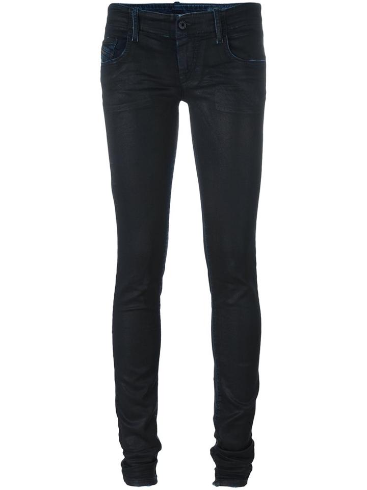 Diesel 'grupeene' Trousers, Women's, Size: 25, Black, Cotton/polyester/spandex/elastane