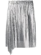 Paco Rabanne Draped Mini Skirt - Silver