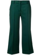 P.a.r.o.s.h. Cropped Flared Trousers - Green