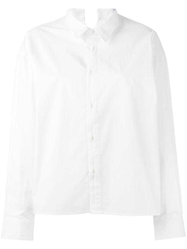 Bruta Flower Embroidered Seersucker Shirt - Blue