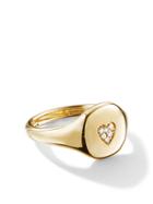 David Yurman 18kt Yellow Gold Cable Collectibles Diamond Heart Mini