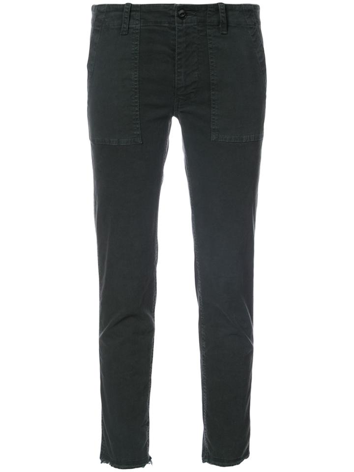 Nili Lotan Raw Hem Skinny Jeans - Black