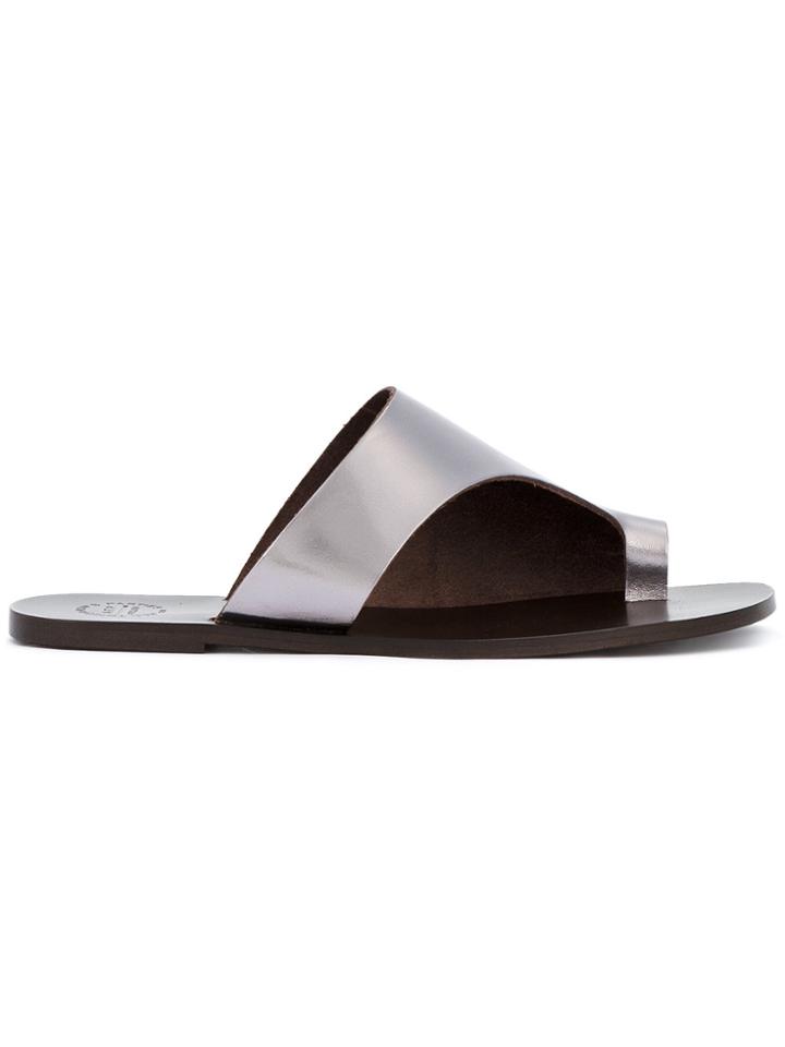 Atp Atelier Metallic Rosa Cut-out Sandals