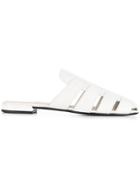 Church's White Becky Cutout Leather Mules