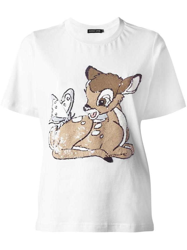 Markus Lupfer 'bambi' T-shirt, Women's, Size: Small, White, Cotton/wool