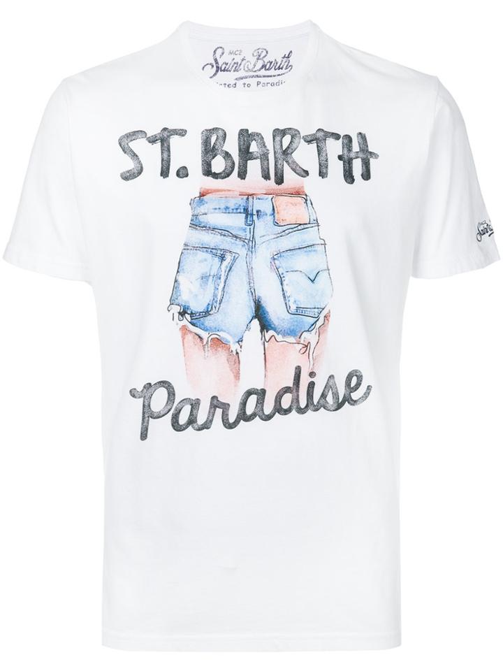Mc2 Saint Barth Denim Paradise T-shirt - White