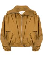 Zimmermann Ruched Bomber Jacket - Brown