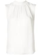 Vince Rib Trim Shell Top - White