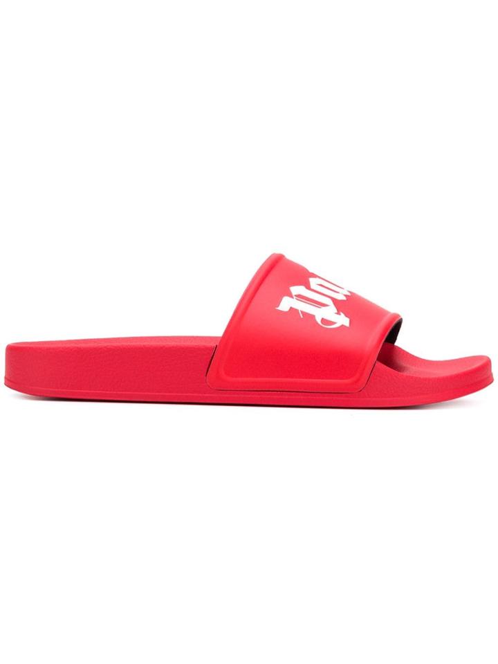 Palm Angels Logo Slides - Red