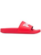 Palm Angels Logo Slides - Red
