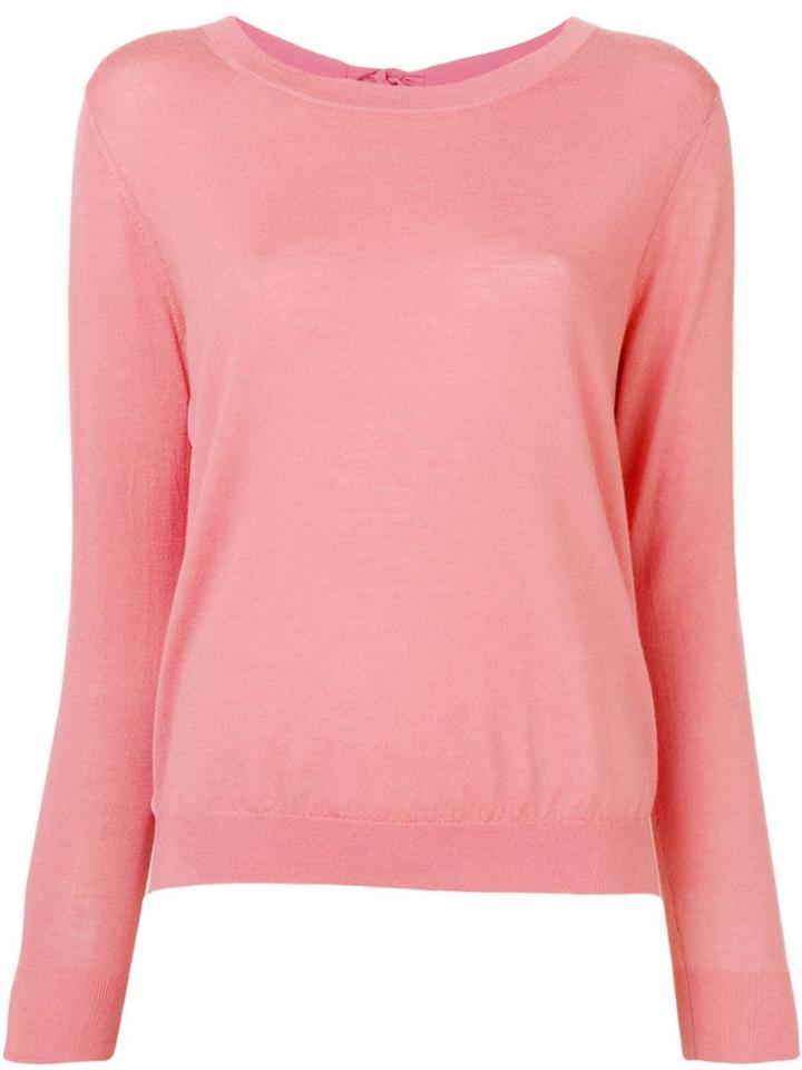 Luisa Cerano Tie-back Knitted Jumper - Pink