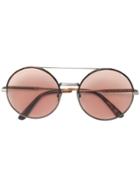 Bottega Veneta Eyewear Oversized Round Shape Sunglasses - Brown