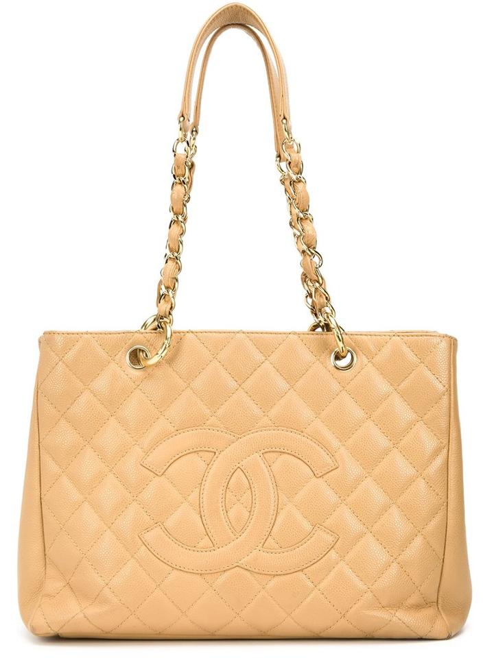Chanel Vintage Quilted Tote, Women's, Nude/neutrals