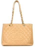 Chanel Vintage Quilted Tote, Women's, Nude/neutrals