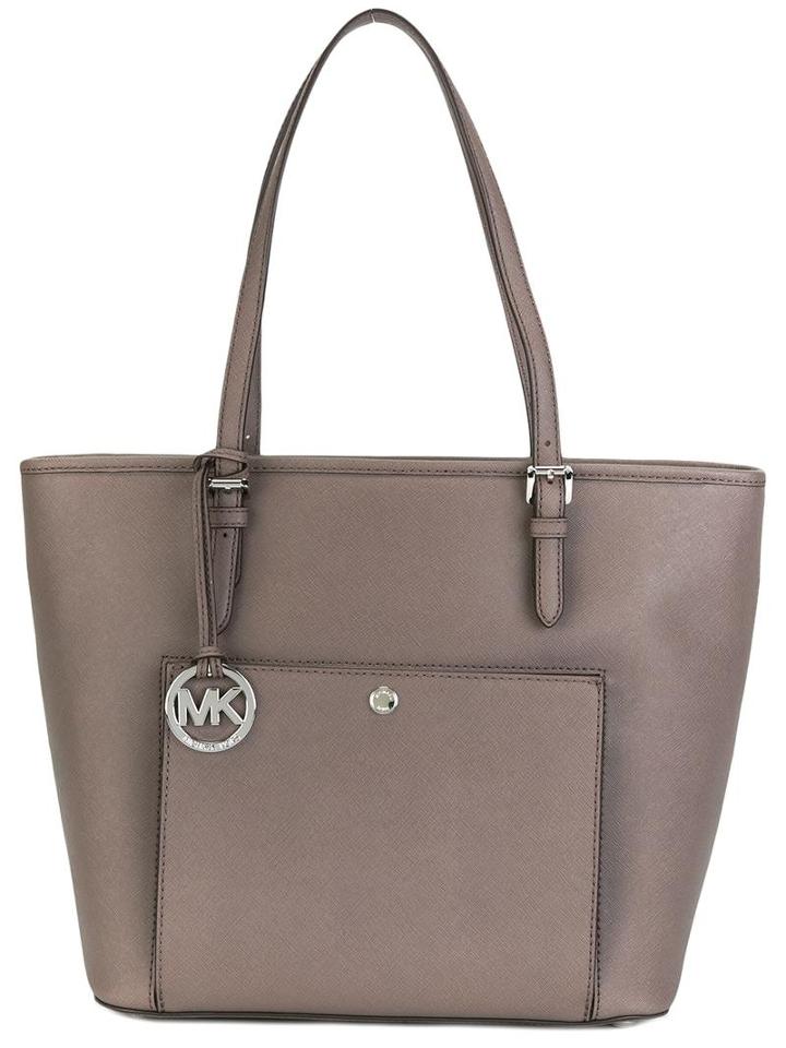 Michael Michael Kors Front Pocket Tote, Women's, Grey, Calf Leather