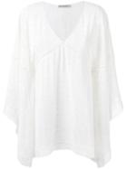 Martha Medeiros Embroidered Lucy Kaftan, Women's, Size: P, White, Cotton/polyester