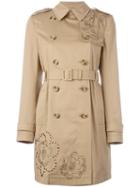 Red Valentino Embroidered Trench Coat