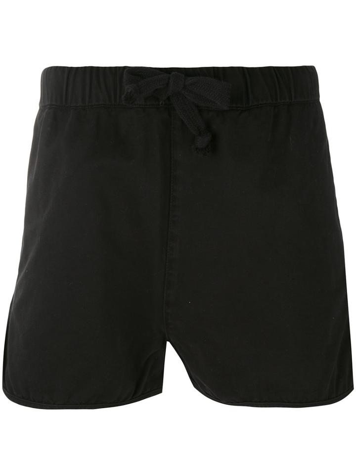 The White Briefs - 'wolf' Twill Shorts - Men - Organic Cotton - S, Black, Organic Cotton