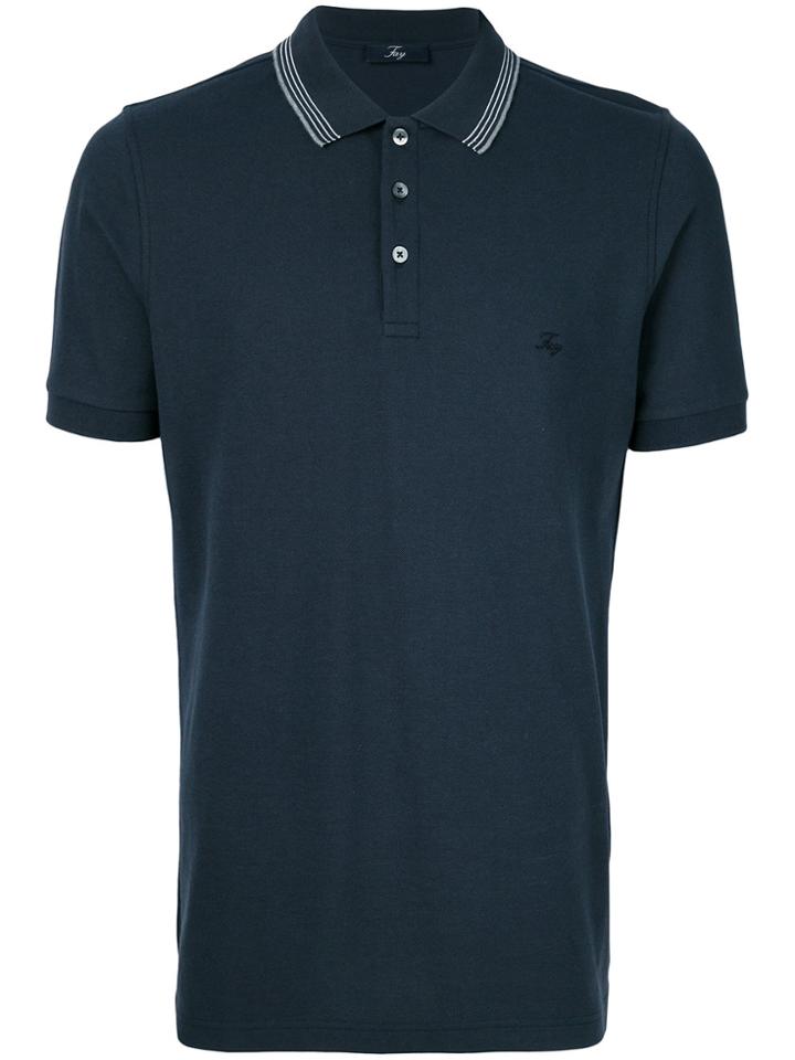 Fay Logo Crest Polo Shirt - Blue