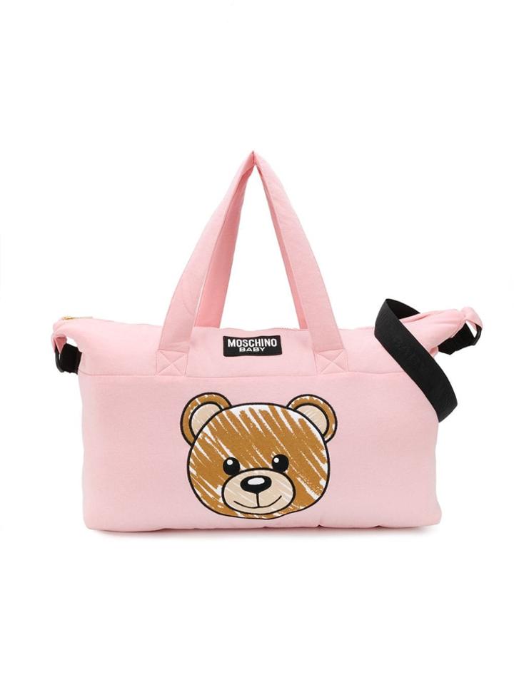 Moschino Kids Bear Print Changing Bag - Pink