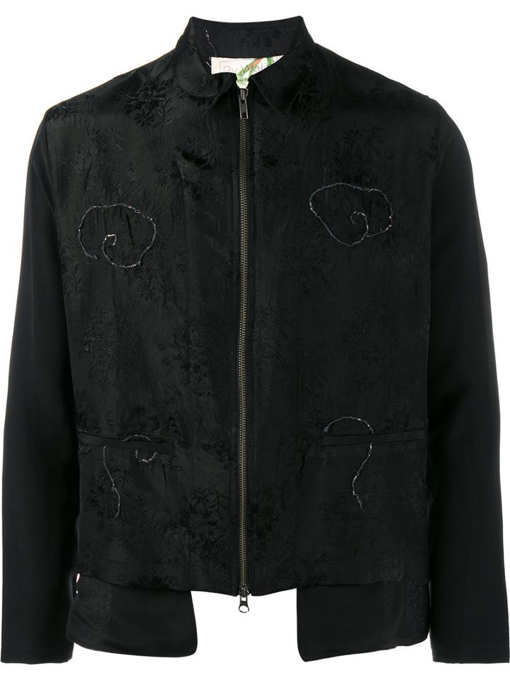 By Walid Dragon Kimono Jacket, Men's, Size: Medium, Black, Silk