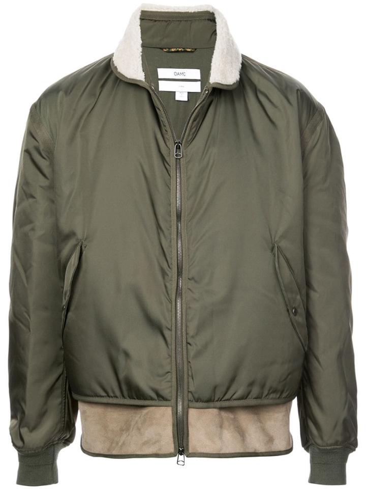 Oamc Fur Collar Bomber - Green